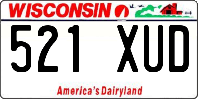 WI license plate 521XUD