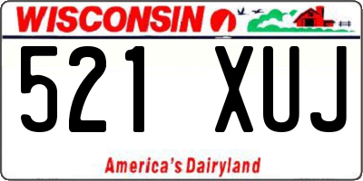 WI license plate 521XUJ