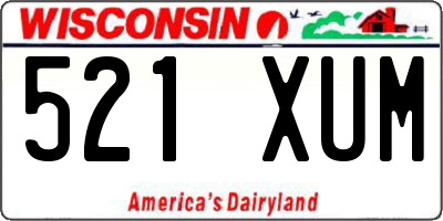 WI license plate 521XUM