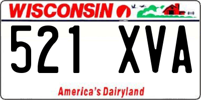 WI license plate 521XVA