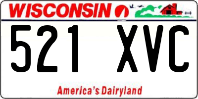 WI license plate 521XVC