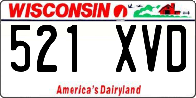 WI license plate 521XVD