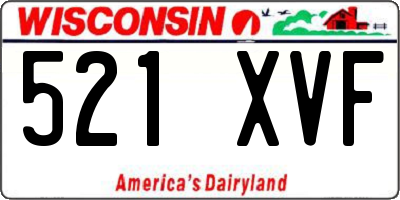 WI license plate 521XVF