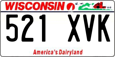 WI license plate 521XVK