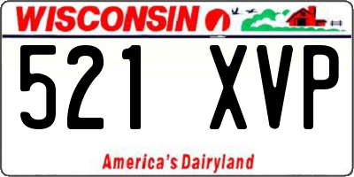 WI license plate 521XVP