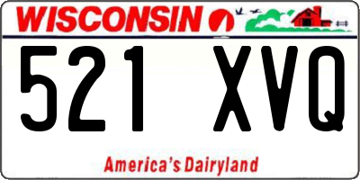 WI license plate 521XVQ