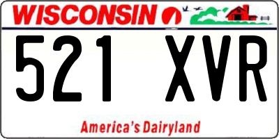 WI license plate 521XVR