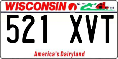 WI license plate 521XVT