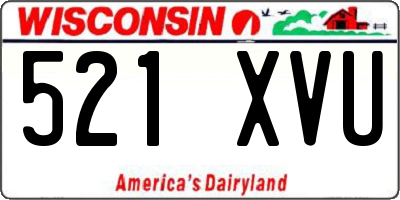 WI license plate 521XVU