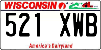 WI license plate 521XWB