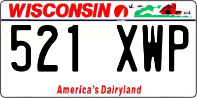 WI license plate 521XWP