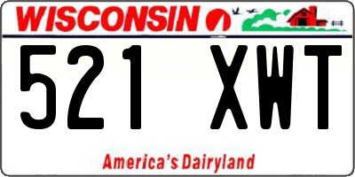 WI license plate 521XWT