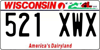 WI license plate 521XWX
