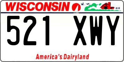 WI license plate 521XWY