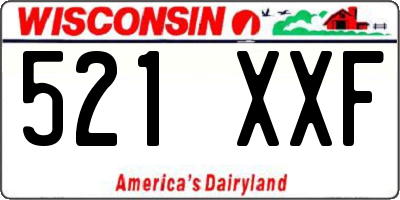 WI license plate 521XXF