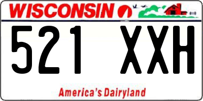 WI license plate 521XXH