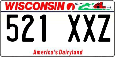 WI license plate 521XXZ
