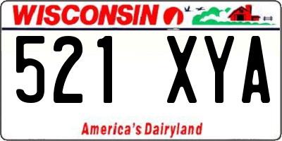 WI license plate 521XYA