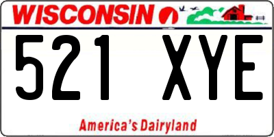 WI license plate 521XYE