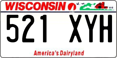 WI license plate 521XYH