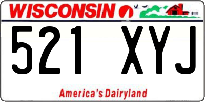 WI license plate 521XYJ