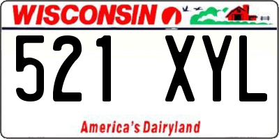 WI license plate 521XYL