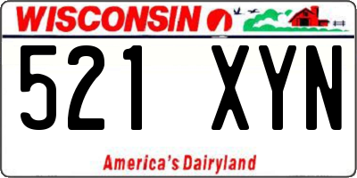 WI license plate 521XYN