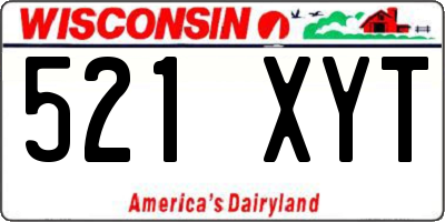 WI license plate 521XYT