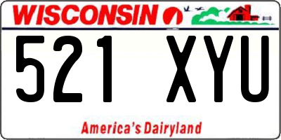 WI license plate 521XYU