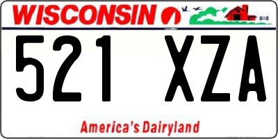 WI license plate 521XZA