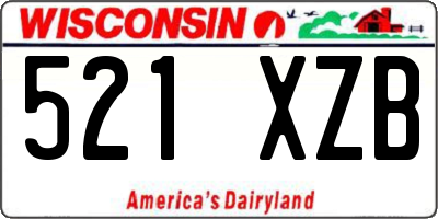 WI license plate 521XZB