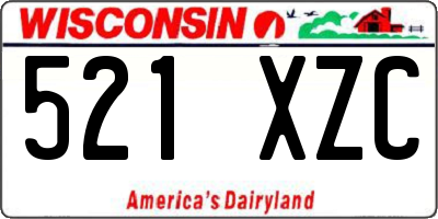 WI license plate 521XZC