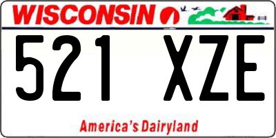 WI license plate 521XZE