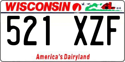 WI license plate 521XZF