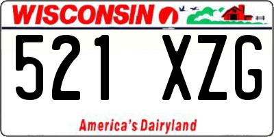 WI license plate 521XZG