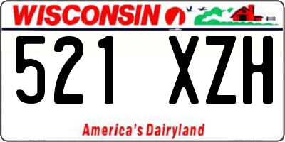 WI license plate 521XZH