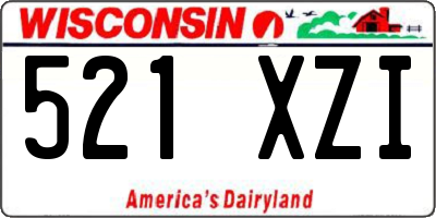 WI license plate 521XZI