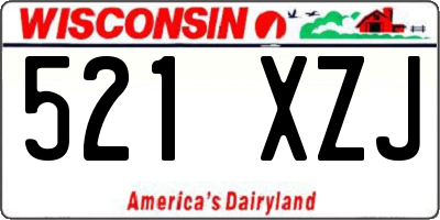 WI license plate 521XZJ