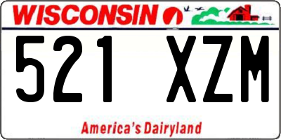 WI license plate 521XZM