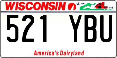 WI license plate 521YBU