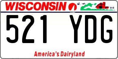 WI license plate 521YDG