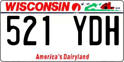 WI license plate 521YDH