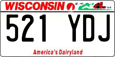 WI license plate 521YDJ