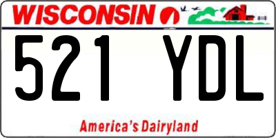 WI license plate 521YDL