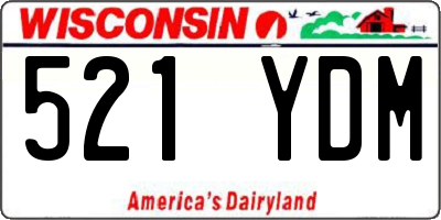 WI license plate 521YDM