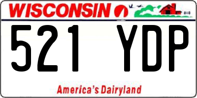 WI license plate 521YDP