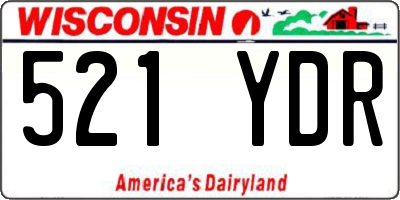 WI license plate 521YDR