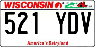 WI license plate 521YDV