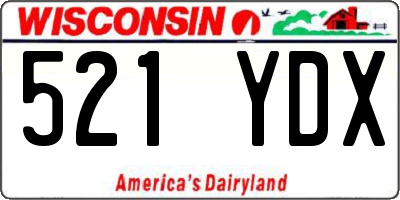 WI license plate 521YDX