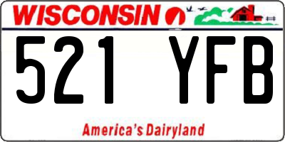 WI license plate 521YFB
